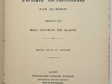 an open book with a black and white title on it