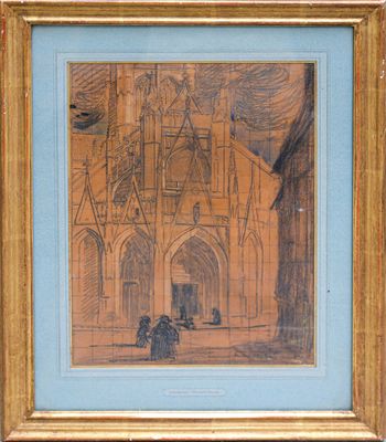 Georges-Victor HUGO (1868-1925) L'Eglise Saint Maclou à Roue…