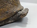 a statue of a turtle that is sitting on a table