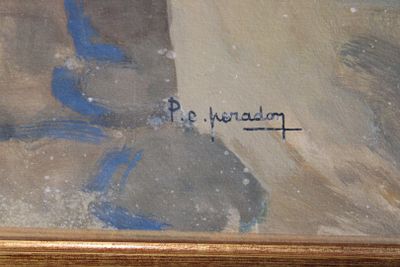une image représentant un tableau d'un homme portant un chapeau et une cravate