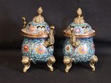 pair of chinese cloissanted cloissanted cloissanted vases