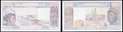 deux images différentes représentant un homme et une femme figurant sur un billet de banque