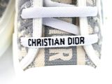 a close up of a pair of sneakers with a christian dior label on them