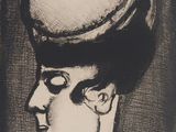 an image of a drawing of a woman with a hat on her head