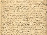 a handwritten letter written in black ink on a piece of paper