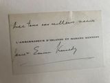 an old piece of paper with a handwritten message on it