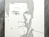 an image of a drawing of a man with blue eyes