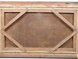a picture of a wooden frame with a picture on it