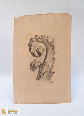 Carton à dessins contenant - dessins d'étude d'un élève des …