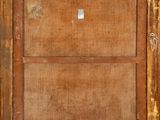 a painting of a wooden frame with a small square in the middle