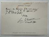 an old postcard with a handwritten letter and a picture of a man