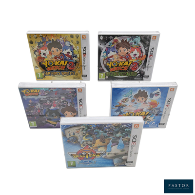 Quatre jeux Nintendo Wii sont présentés en rangée sur un fond blanc