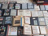 many different types of stamps on the floor of this room