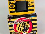 a yellow and black box with a picture of a tiger on it