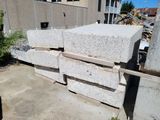 a pile of concrete blocks stacked on top of each other