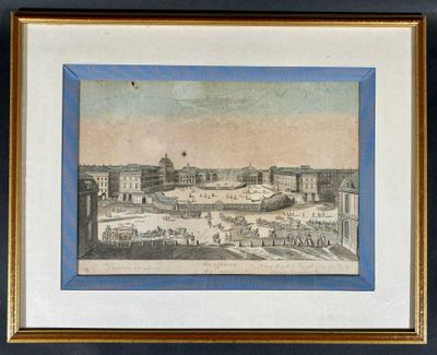 "Vue d'optique du château royal de Versailles du côté de la …