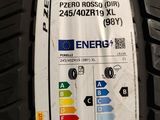 a close up of a tire label on a car tire