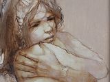 tableau représentant une femme nue portant un bandeau sur la tête