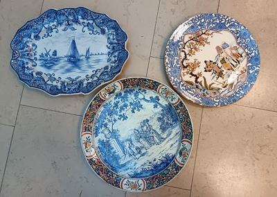 Ensemble cpt 3 plats DELT, GIEN à décor au chinois (Gien) ou… - Photo 1