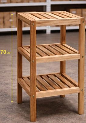 Lot de 5 étagères d'appoint en bois, trois niveaux, hauteur 70 cm. Poi - Photo 1