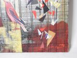 a picture of a painting of birds on a wall