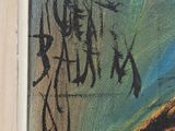 an image of a close up of a painting on a wall