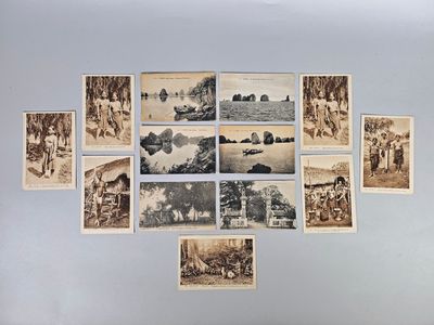 Lot de cartes postales dont sept édition Nadal, Saigon sur l…