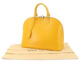 louis vu vu leather handbag in yellow