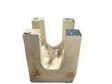 a concrete block with a hole in it on a white background