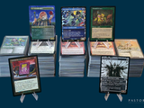 a lot of cards sitting on top of each other