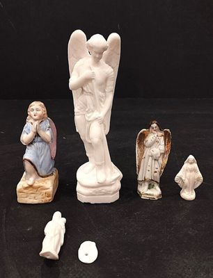 Lot: trois "pièces": Ange , Archange terrassant le dragon, A…