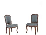 paire de chaises avec dossier et assise rembourrés