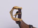 an image of a close up of a belt with a gold buckle