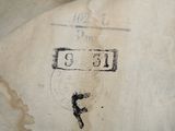 a close up of a piece of paper with a stamp on it