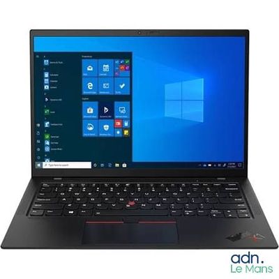 a laptop with a windows 10 screen and keyboard on top of it