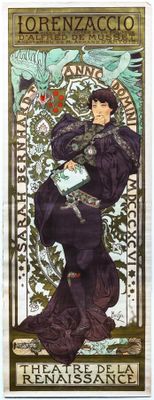an image of a painting of a woman in a black dress