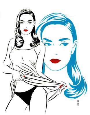 illustration représentant une femme tenant un t-shirt devant son ventre