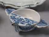 a blue and white bowl and a blue and white plate