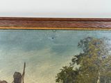 a picture of a painting of a man riding a horse