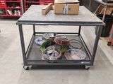 an image of a work table in a warehouse