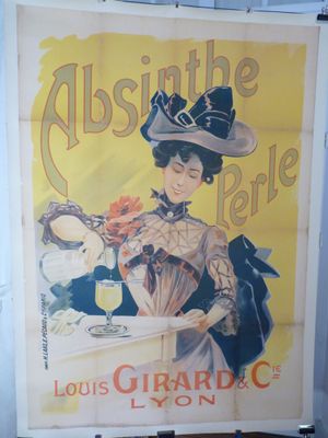 affiche publicitaire pour l'absinthe « Perle », Louis Girard, Lyon