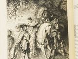 a picture of a book with a picture of a man on a horse