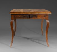 Table de voyage en noyer à plateau pivotant portefeuille, la… (photo 4)