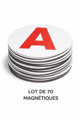 Lot de 70 rond A magnétique pour voiture