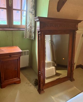Miroir trumeau en noyer