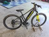 a bike that is parked in a garage