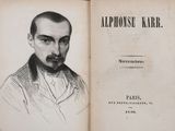 an old book with a picture of a man in a suit