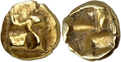 a gold coin with an image of a man and a woman on it