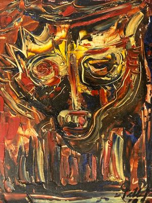 Jacques PILLE (1926-2002). Masque ou Animal kop