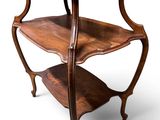 an image of a wooden table with a shelf on it